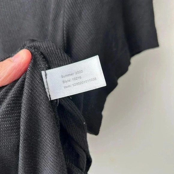 Marine Layer ribbed tense black shirt - Picture 7 of 9